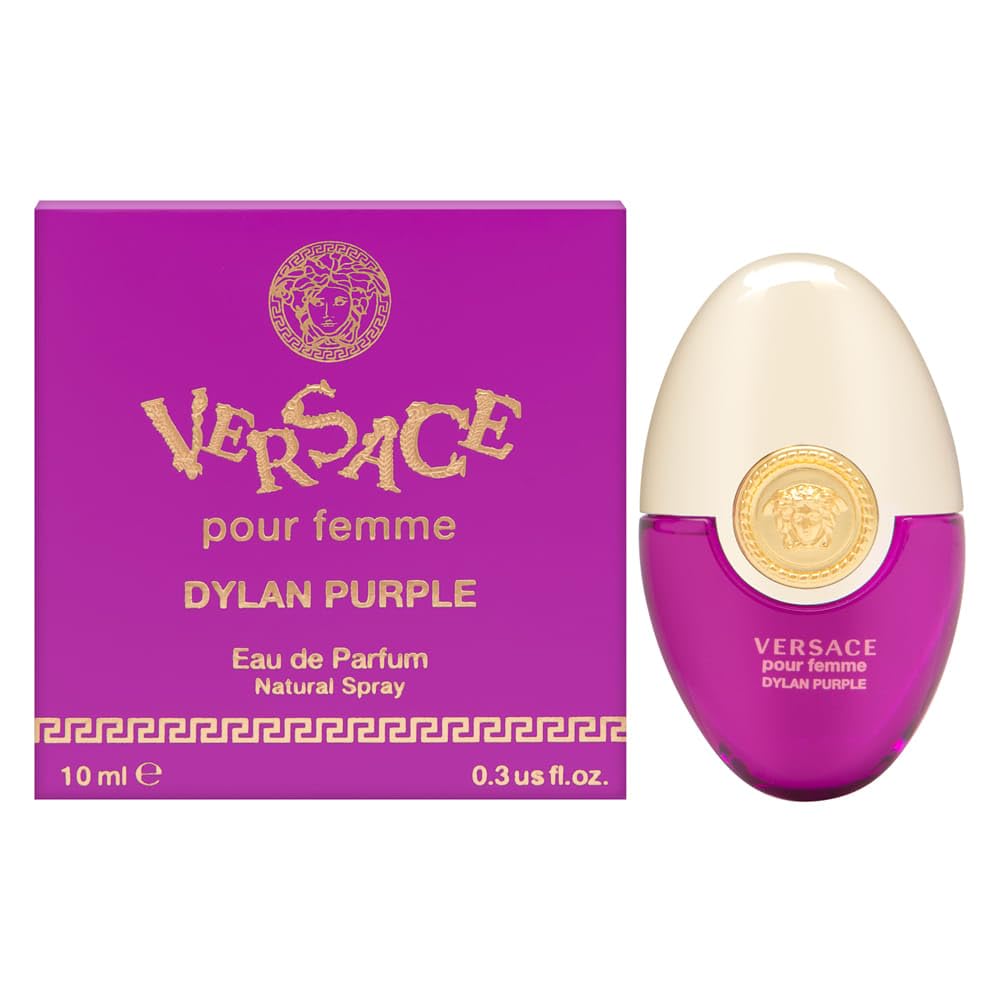 Versace Dylan Purple travel spray bottle, perfect for on-the-go fragrance touch-ups