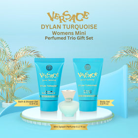 Versace Dylan Turquoise EDT bottle close-up for on-the-go scent.