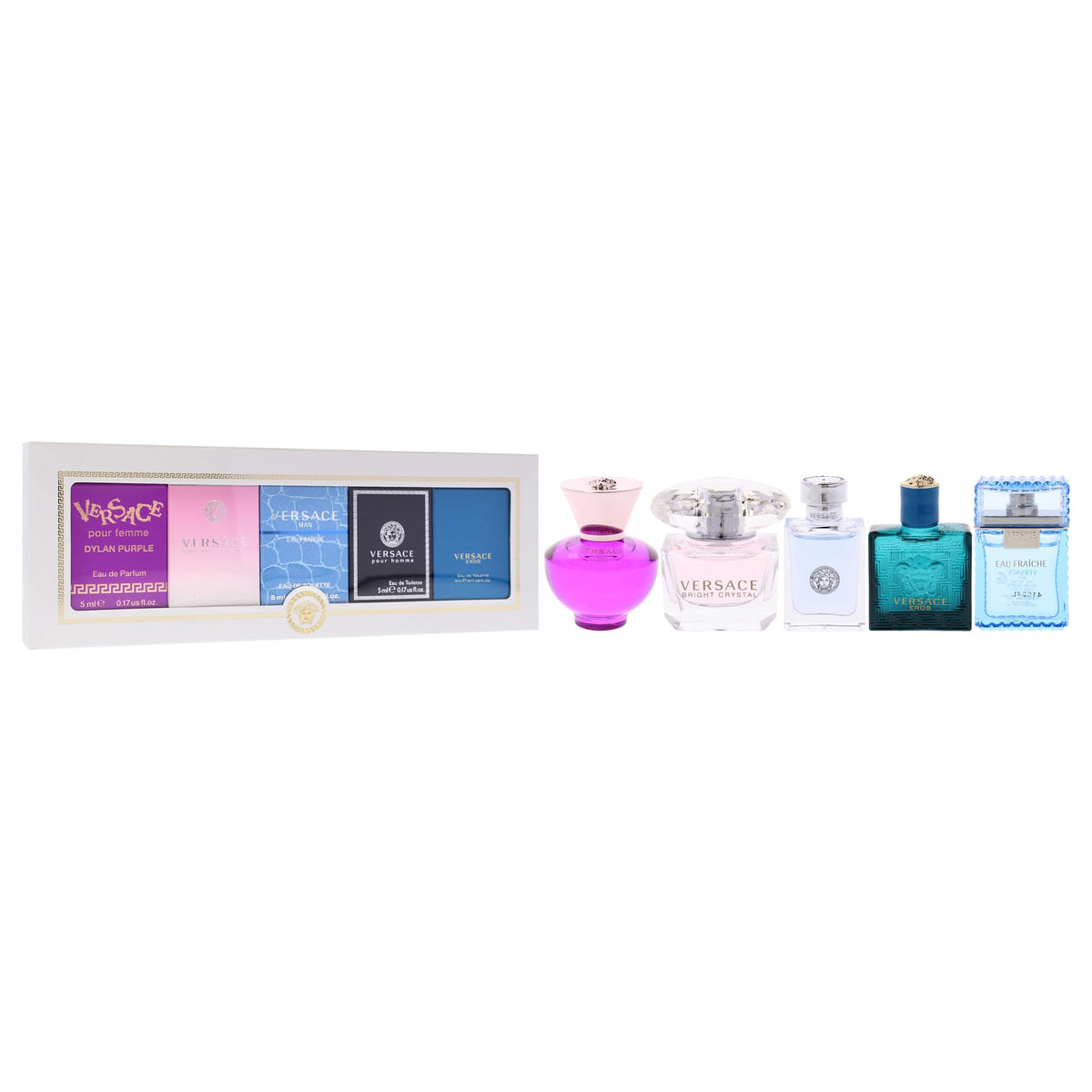 Versace Eau Fraiche EDT Splash; fresh aquatic notes for warm-weather wear.