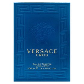 Versace Eros box back reveals product information and care notes.