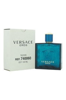 Versace Eros EDT spray bottle, a crisp woody oriental fragrance for men, ideal for evening wear.