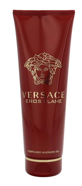 Versace Eros Flame bottle side view showing sleek silhouette for daily grooming