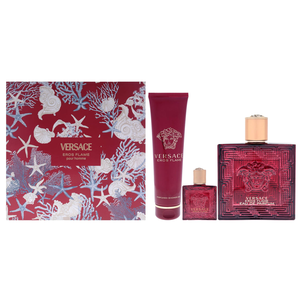 Versace Eros Flame EDP bottle shows bold masculine scent for daily wear.