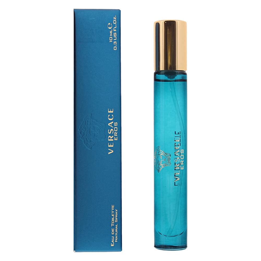 Versace Eros for Men bottle close-up, bold aromatic fragrance for everyday confidence