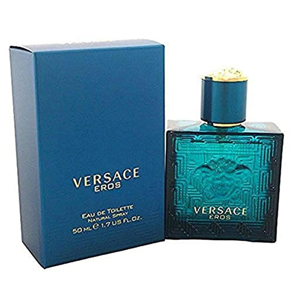 Versace Eros for Men bottle-front shows the bold design and aromatic appeal
