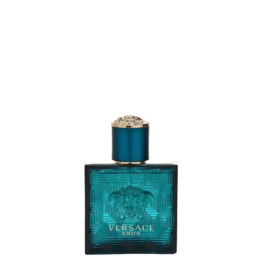 Versace Eros for Men cap close-up highlights premium detailing and lasting allure