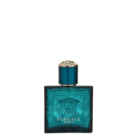 Versace Eros for Men cap close-up highlights premium detailing and lasting allure