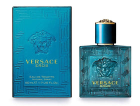 Versace Eros for Men packaging box suggests gift-ready luxury and brand prestige