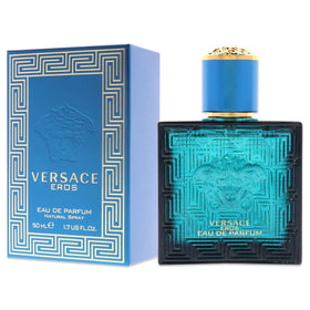 Versace Eros Men EDP packaging box shows luxury branding and recyclable materials