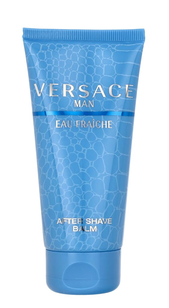 Versace Man Eau Fraiche balm packaging, premium grooming for modern men.