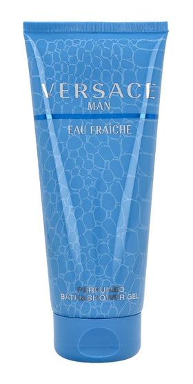 Versace Man Eau Fraiche bottle side view, showcasing sleek design