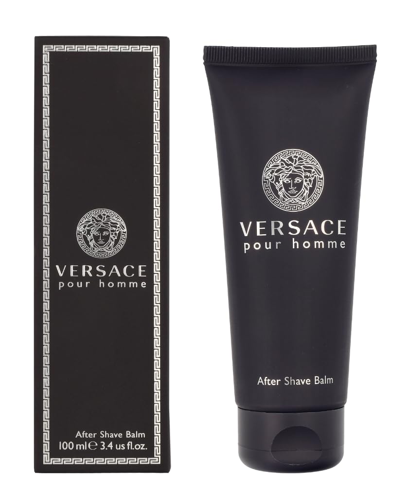 Versace Pour Homme after shave balm bottle for refreshing post-shave care