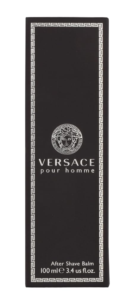 Versace Pour Homme after shave balm fragrance graphic highlights citrus and aromatic notes