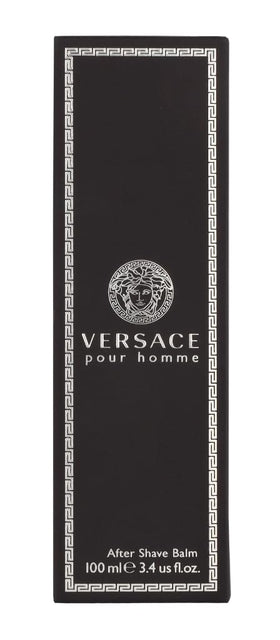 Versace Pour Homme after shave balm fragrance graphic highlights citrus and aromatic notes