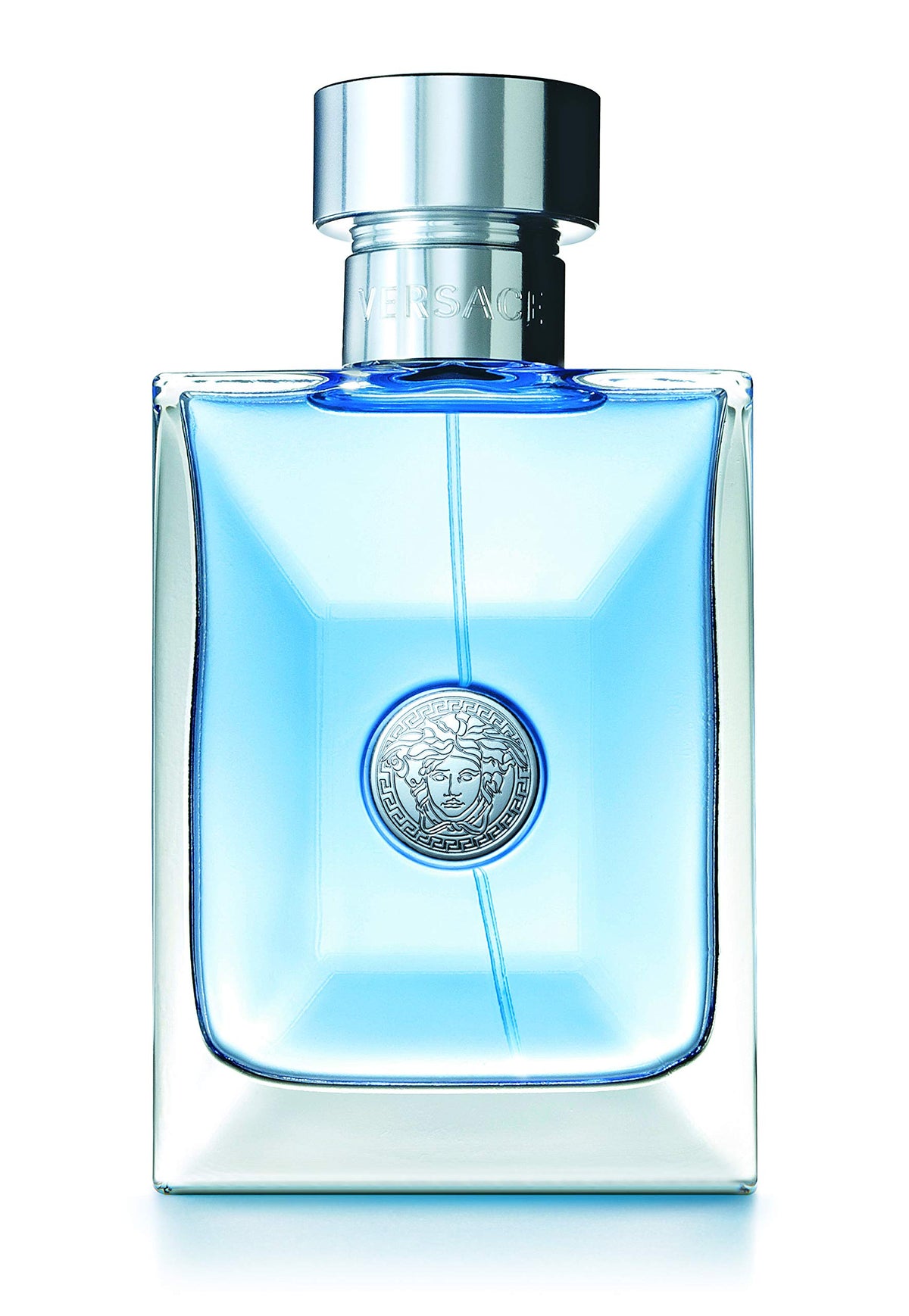Versace Pour Homme bottle front view for daily refined masculinity.