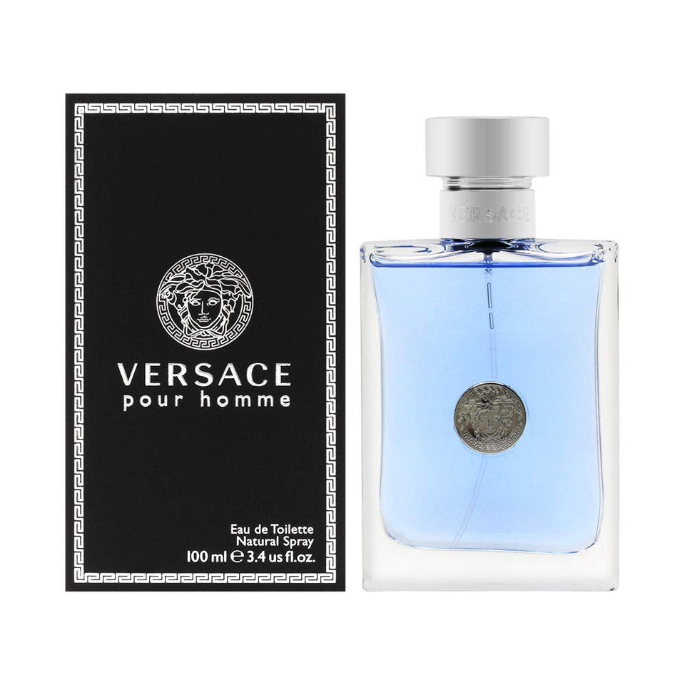 Versace Pour Homme bottle, ideal daily fragrance for refined style.