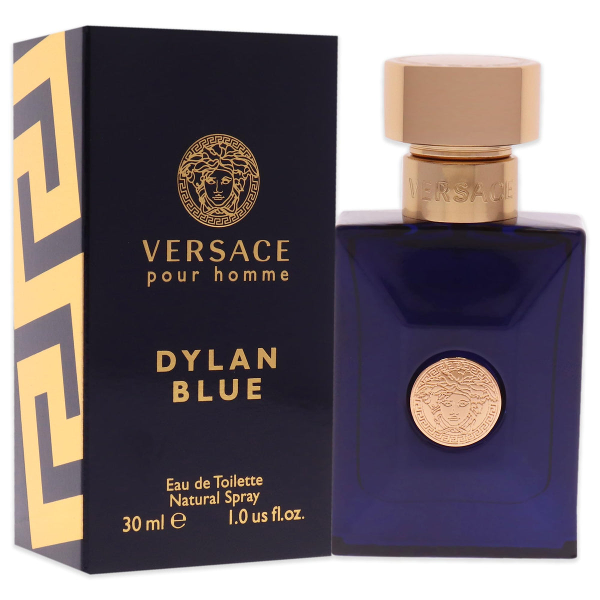Versace Pour Homme Dylan Blue atomizer detail, precise spray for confident application