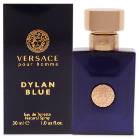 Versace Pour Homme Dylan Blue bottle, front view, classic fragrance presence for daily wear