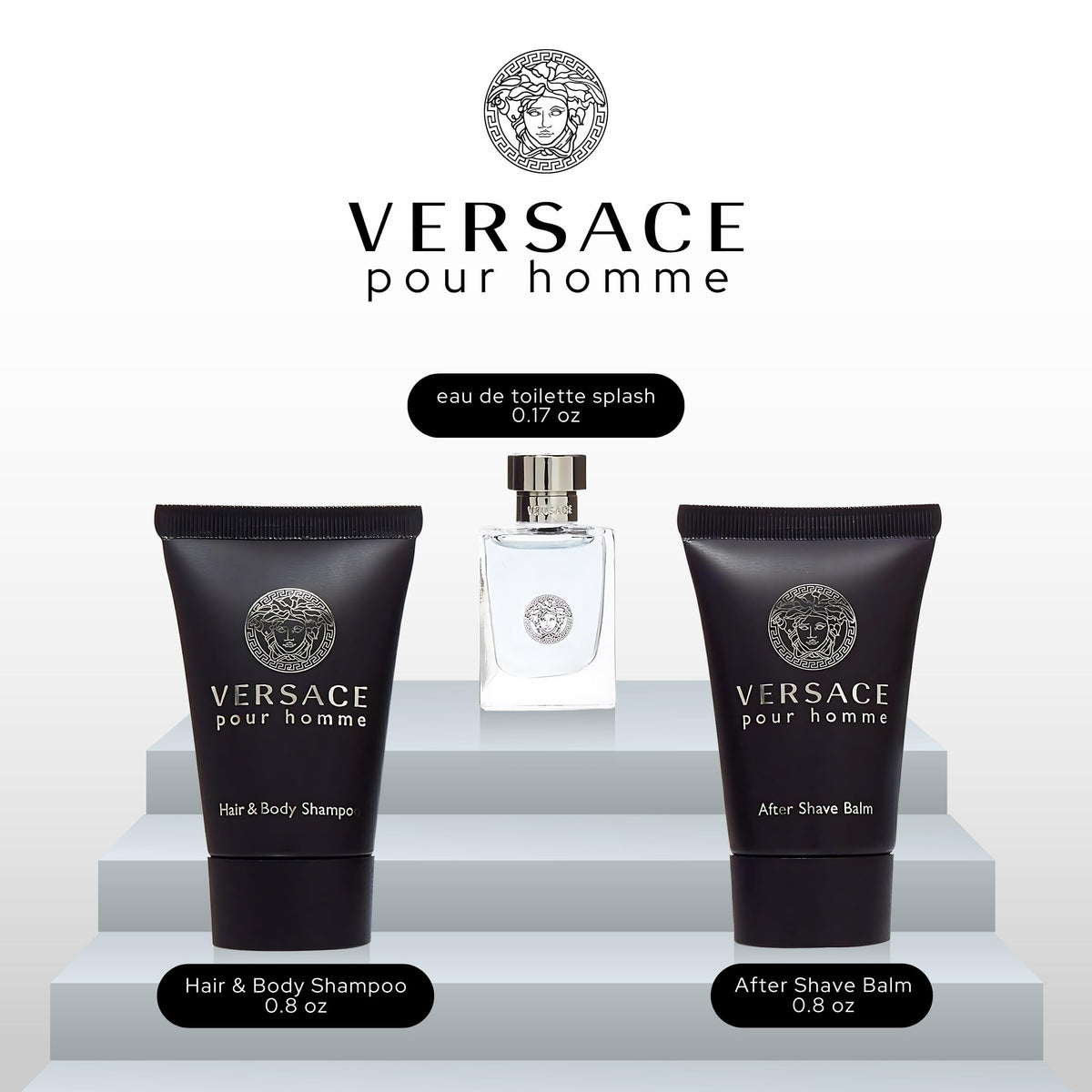 Versace Pour Homme mini shampoo for refreshing cleanse
