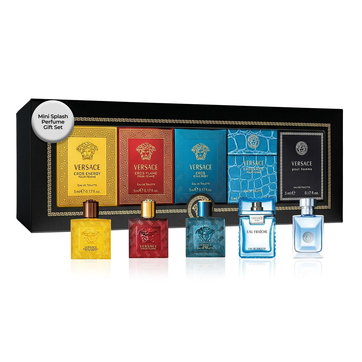 Versace Pour Homme mini splash bottle for on-the-go grooming.