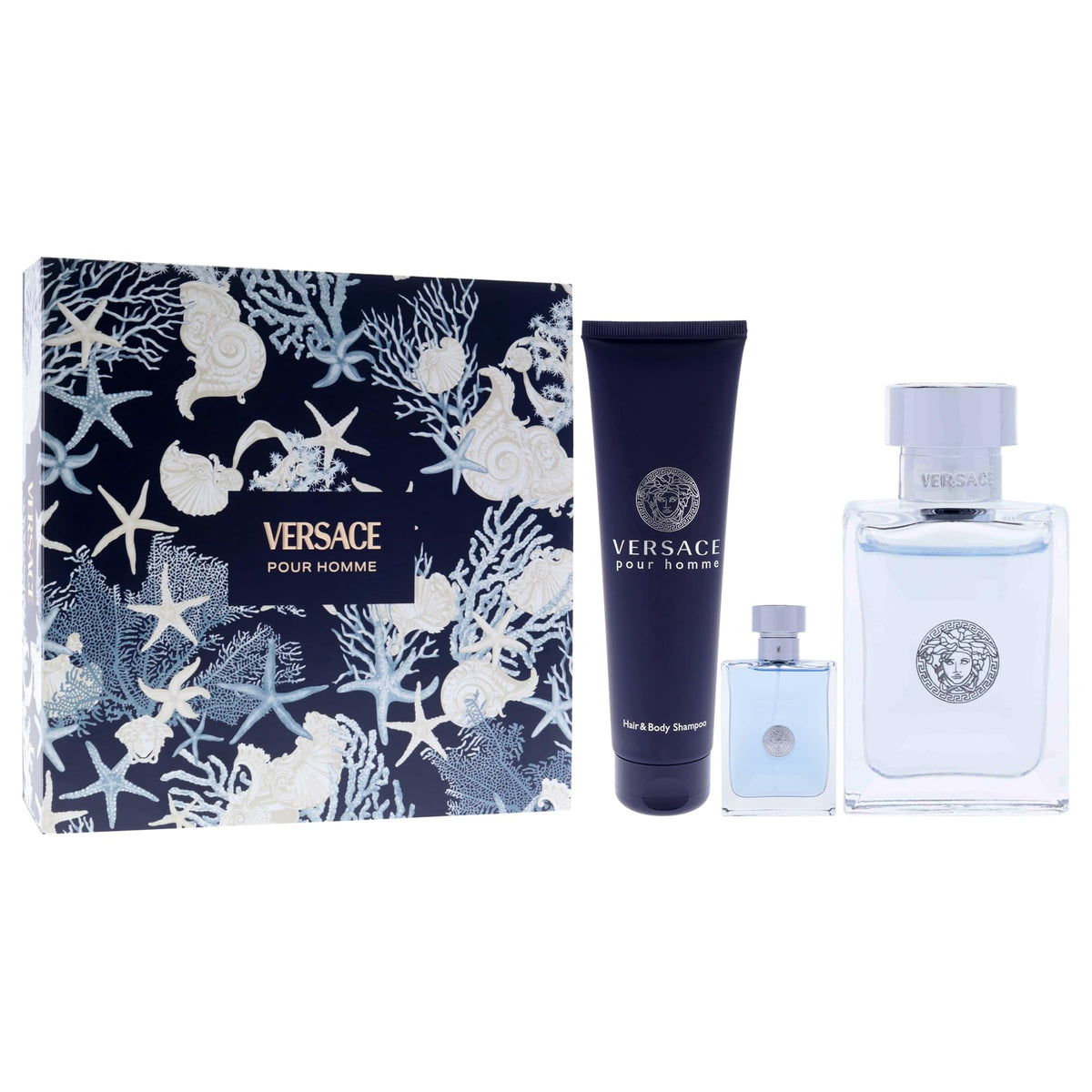 Versace Pour Homme 5oz shower gel for everyday cleansing.