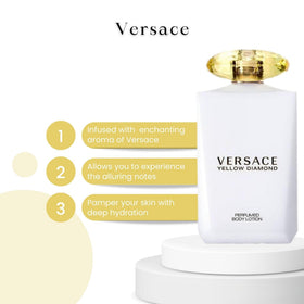 Versace Yellow Diamond body lotion adds radiant glow to the skin.