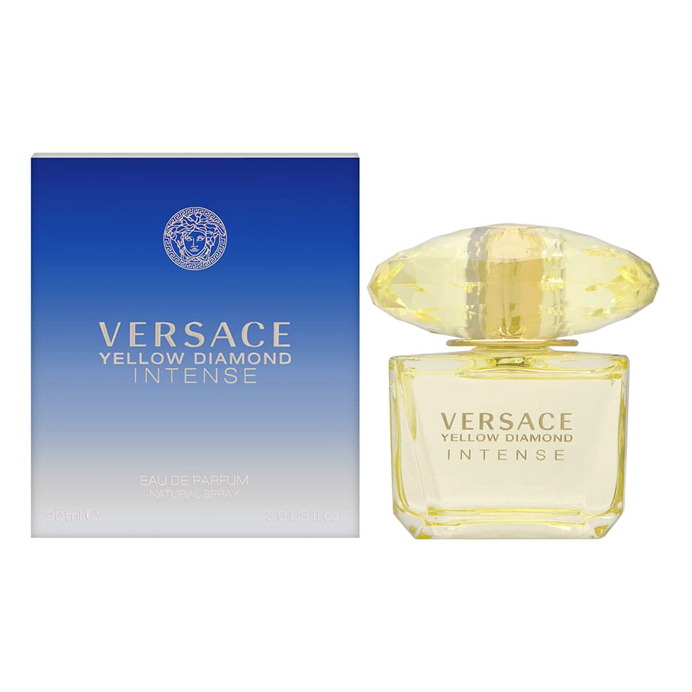 Versace Yellow Diamond Intense bottle pour highlighting radiant floral notes for everyday wear
