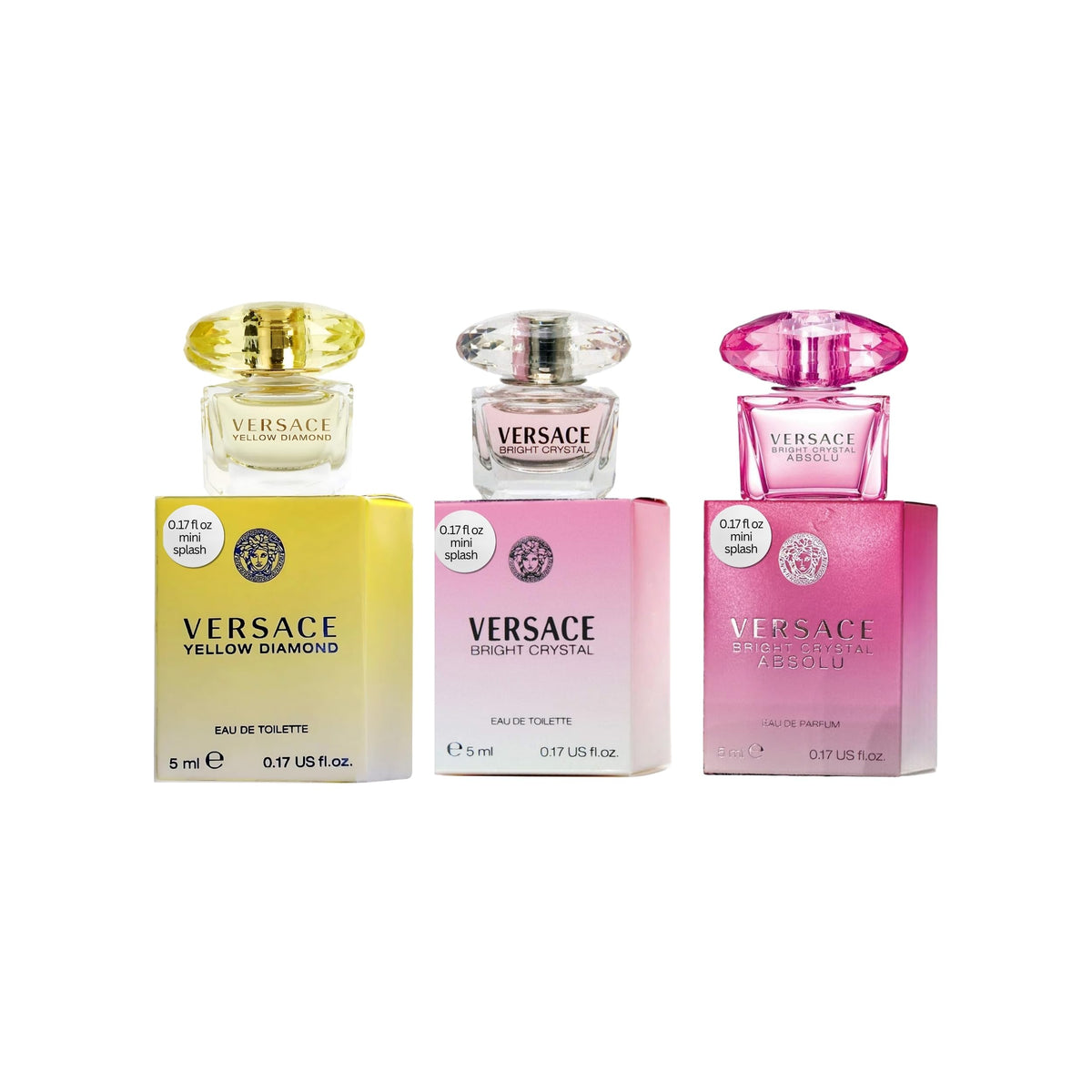 Versace Yellow Diamond splash bottle, travel-friendly size for on-the-go fragrance.