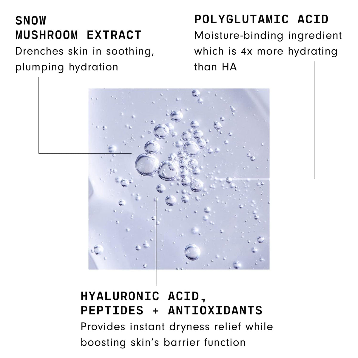 Versed Moisture Maker droplet dispenser releasing a clear hydrating serum