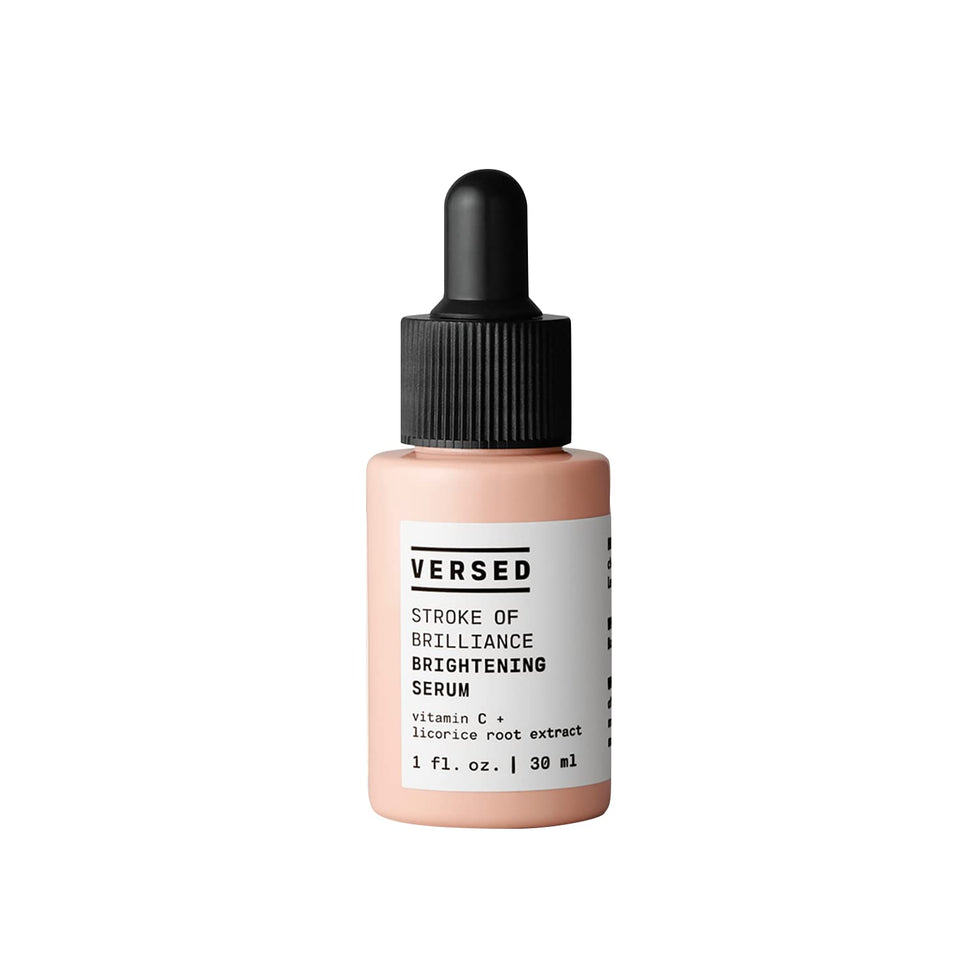 Versed Stroke of Brilliance serum bottle ready to brighten skin.