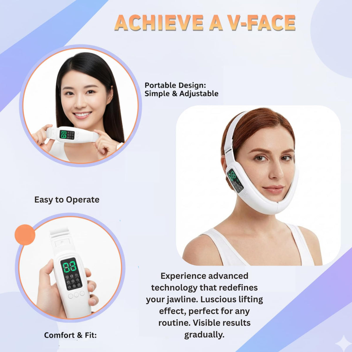 Versha V-Face Machine charges via USB for easy power on the go