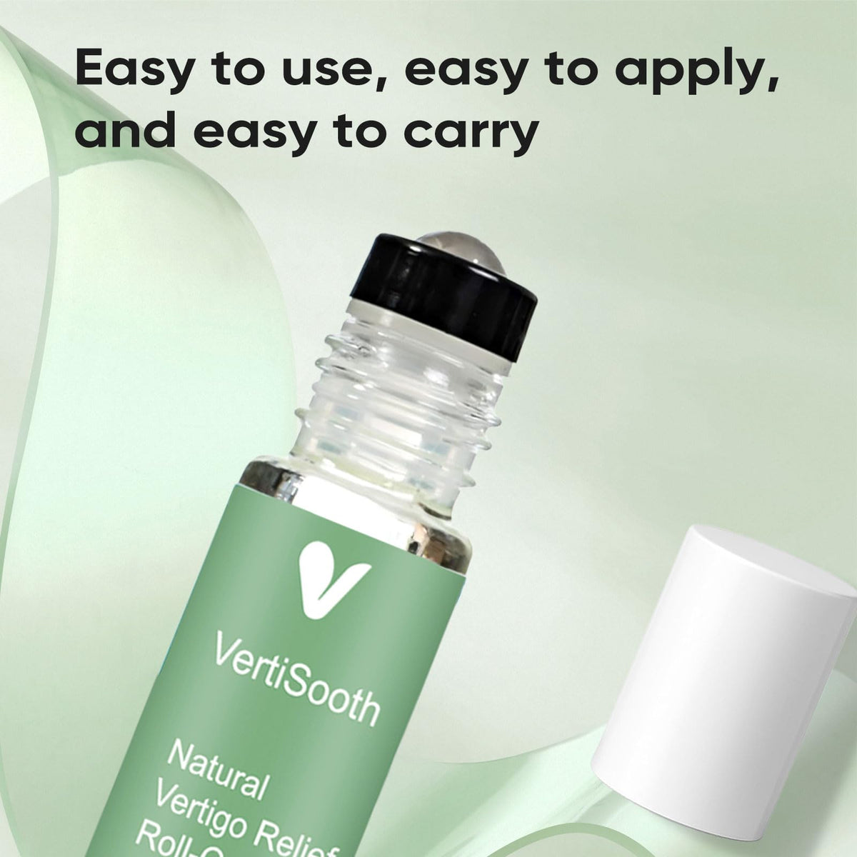 VERTISOOTH roll-on design delivers a precise glide to temples and neck.