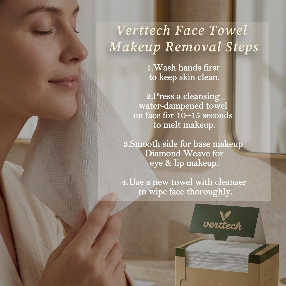 Verttech biodegradable fibers illustrate skin-safe, eco-conscious material.