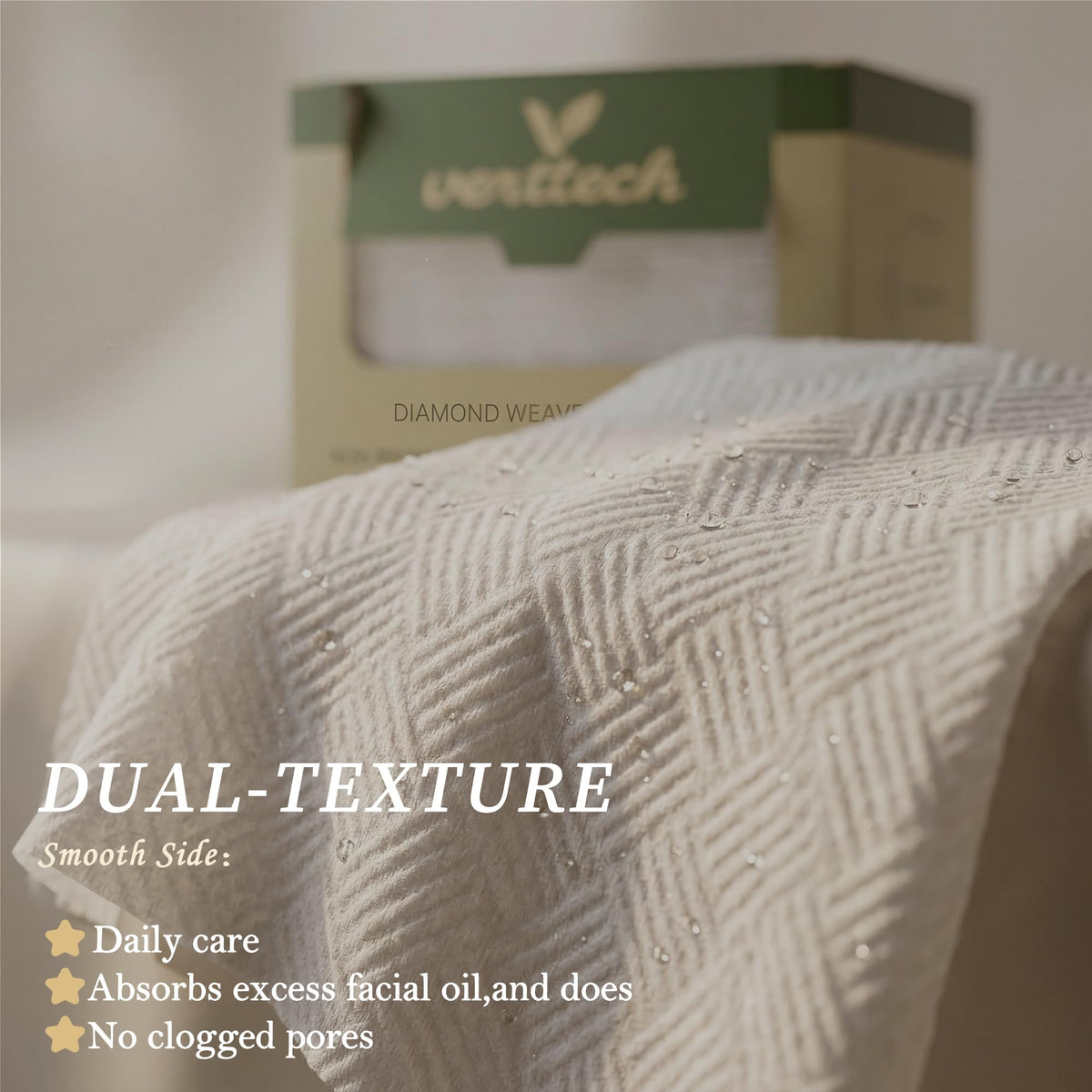 Verttech Diamond Weave towel closeup highlighting the absorbing texture.