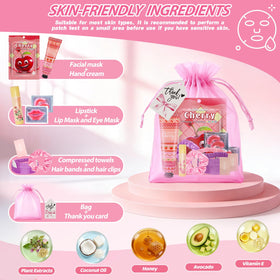 VERYHDSN spa party organza gift bags present each favor elegantly.
