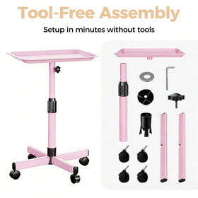 VERYTOP lightweight rolling cart supports portable salon use.