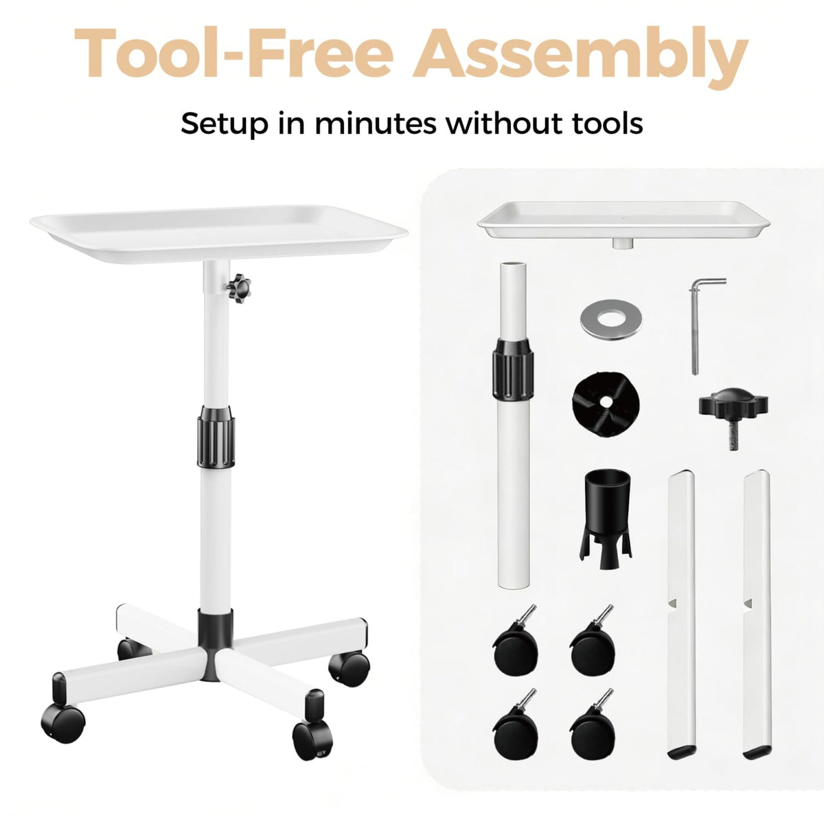 Verytop stainless iron and aluminum tray resists rust and is easy to wipe.