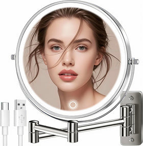 VESAUR 9-inch wall mirror front view for quick daily makeup