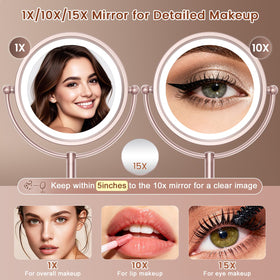 VESAUR 90-LED lighting provides true-color illumination for makeup checks