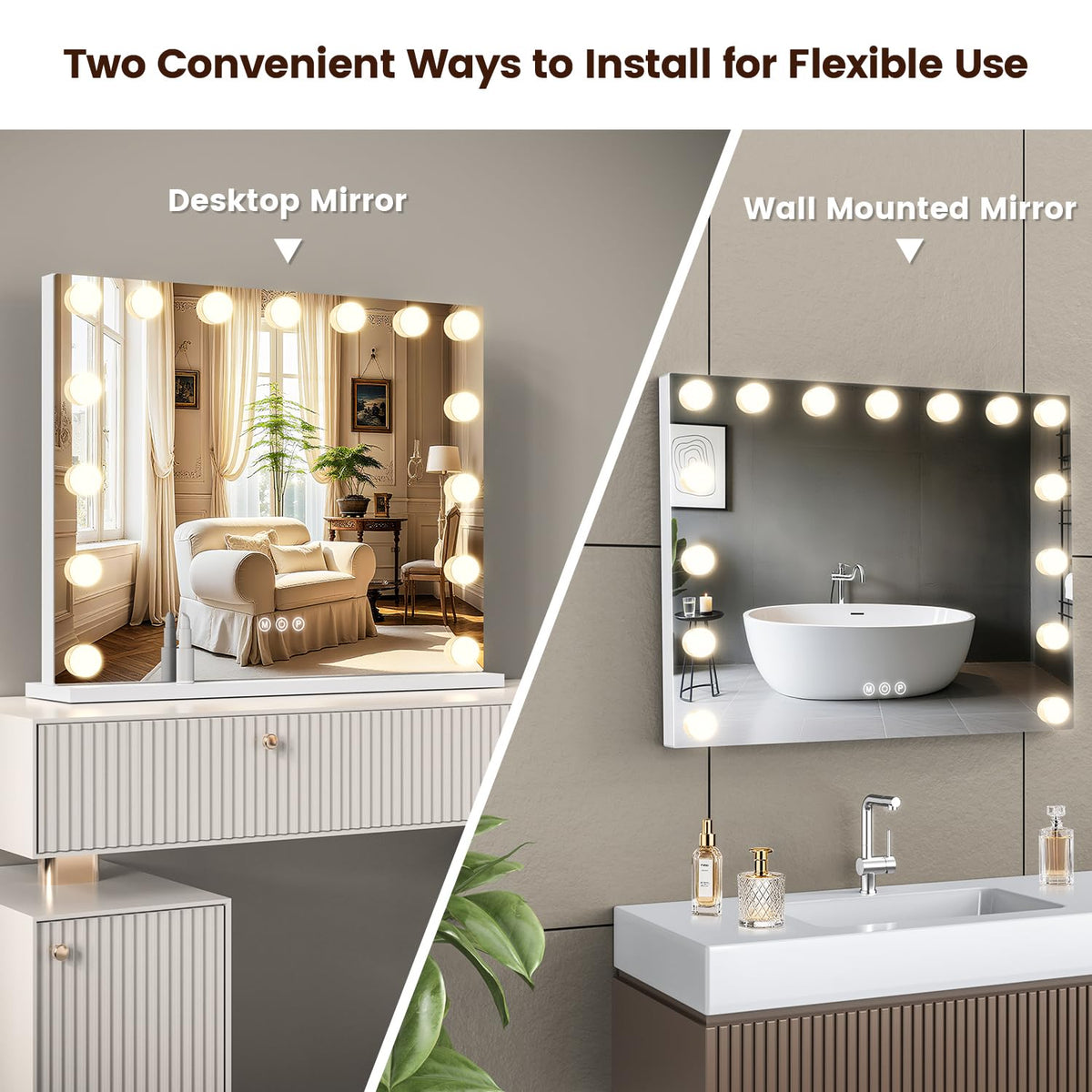 VESAUR aluminum frame with tempered glass for durable reflection