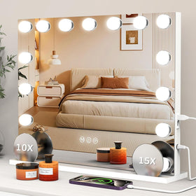 VESAUR Hollywood vanity mirror full view with lights for flawless makeup application