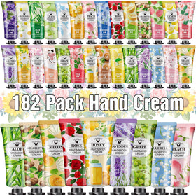 VESPRO 182-pack hand cream gift set with 14 scents for daily fragrance variety and hydration.