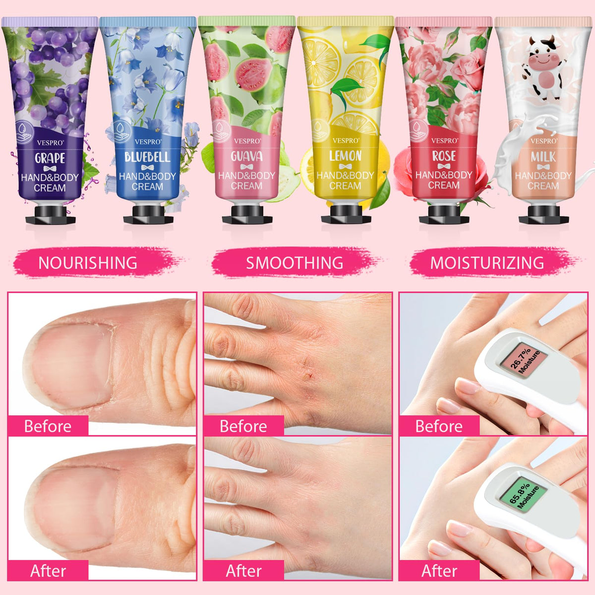 VESPRO Bulk hand lotion travel size, convenient to carry in bag or pocket.