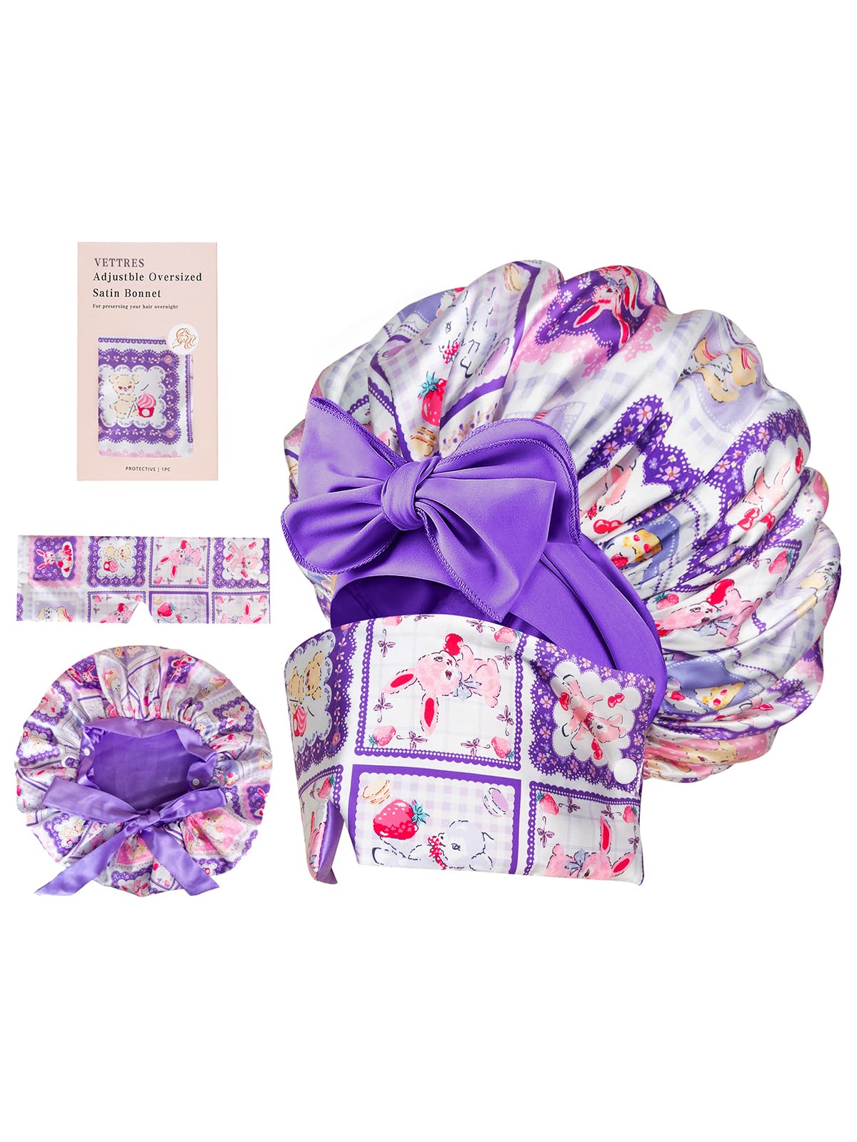 Vettres bonnet with detachable eye mask demonstrates versatile 2-in-1 sleep care