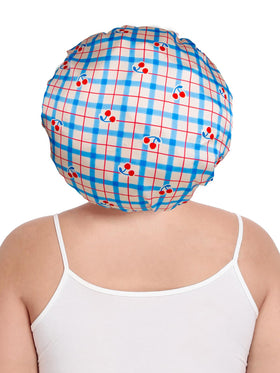 Vettres satin bonnet designed for curly and braided hair care overnight.
