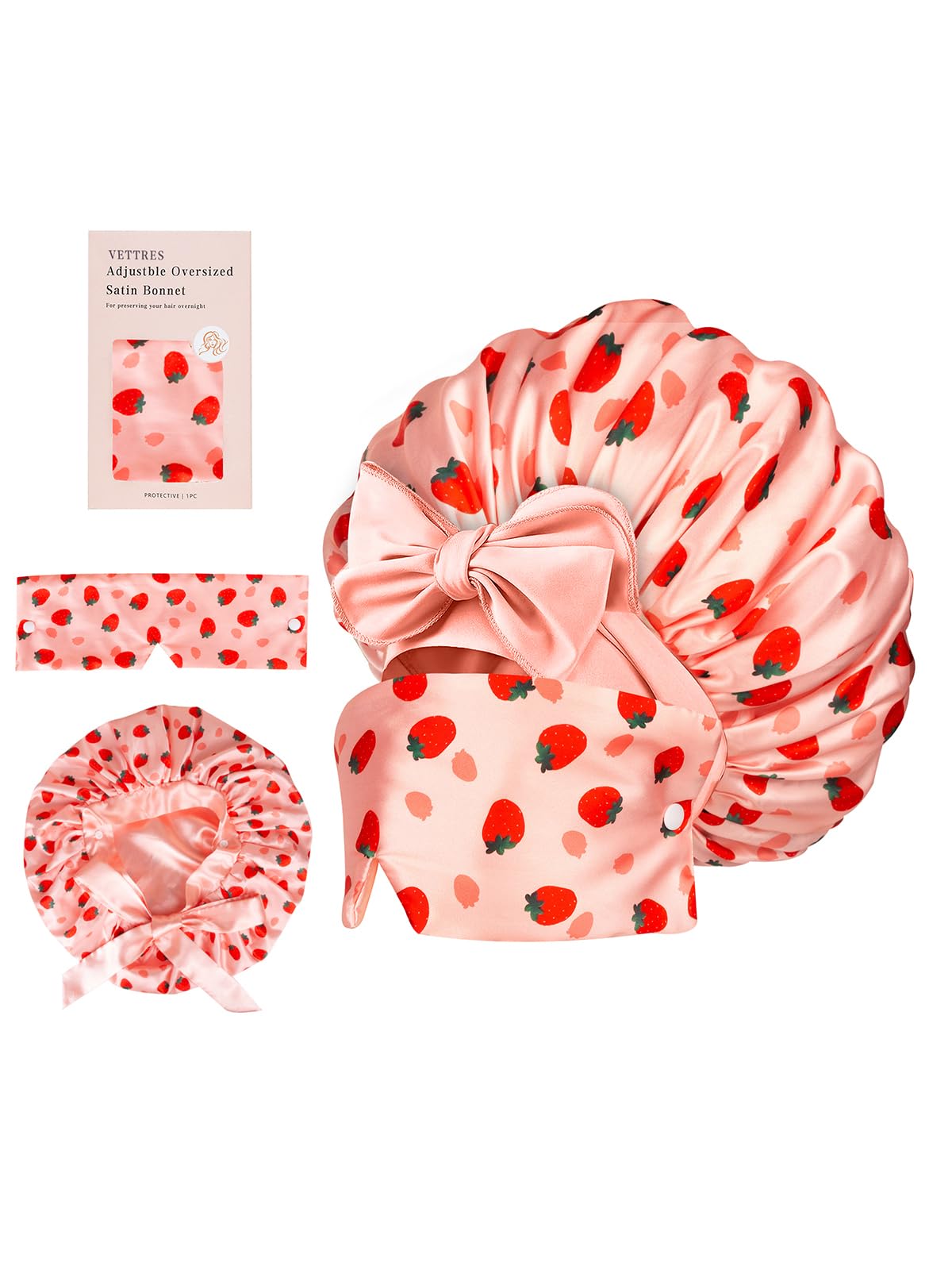 Vettres detachable eye mask shown with bonnet for naps and travel