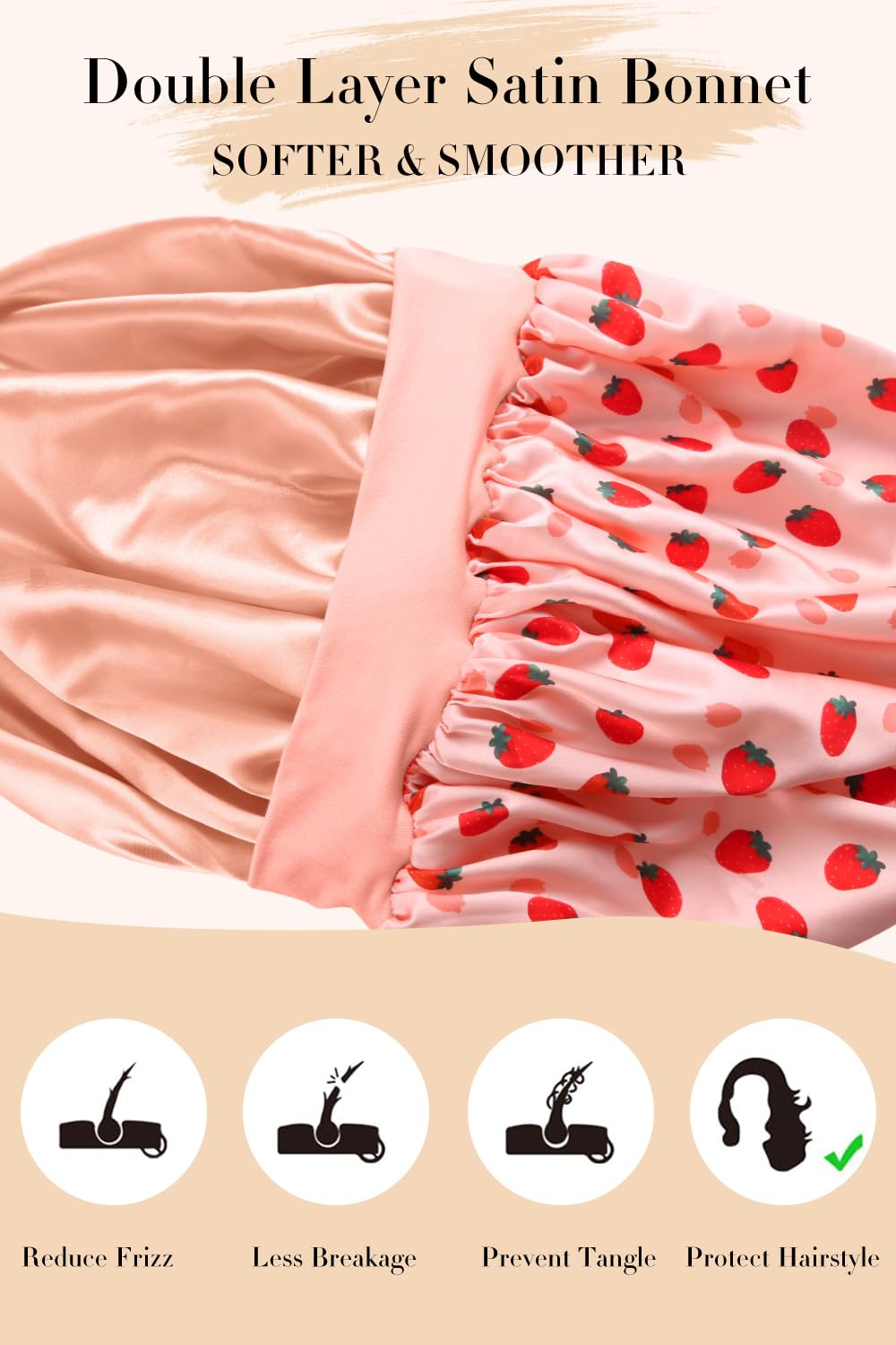 Vettres satin bonnet suitable for night and daily skincare routines