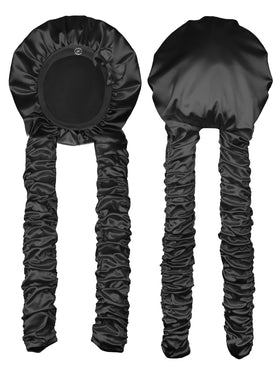 Vettres heatless curl satin bonnet for overnight frizz control and smooth hair.