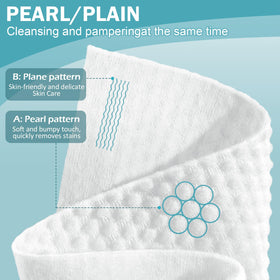VETYUND face towels two-sided texture for gentle wipe and deep cleanse