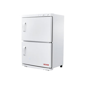 VEVOR hot towel warmer front view showing the sturdy cabinet for spa use